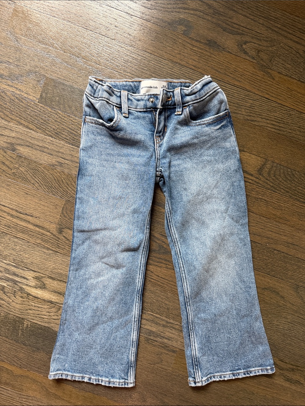 abercrombie kids faded light blue skinny jeans 5/6